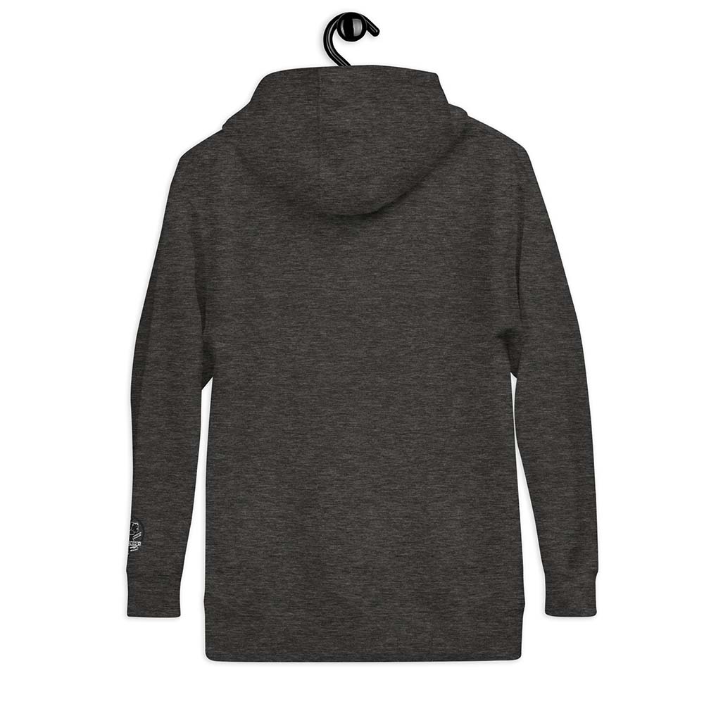 Broad Street Kickboxing - Embroidered Hoodie Dark Grey Front View - Broad Street Kickboxing Broad Street Kickboxing - Embroidered Hoodie Dark Grey Front View