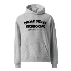 Broad Street Kickboxing - oversized hoodie grey front