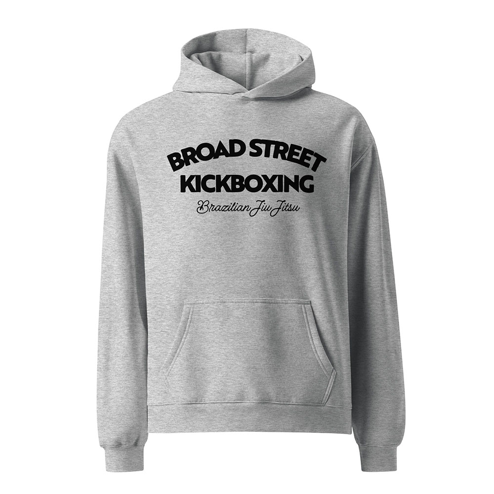 broad-street-kickboxing-ovBroad Street Kickboxing - oversized hoodie grey front - Broad Street Kickboxing Broad Street Kickboxing - oversized hoodie grey front